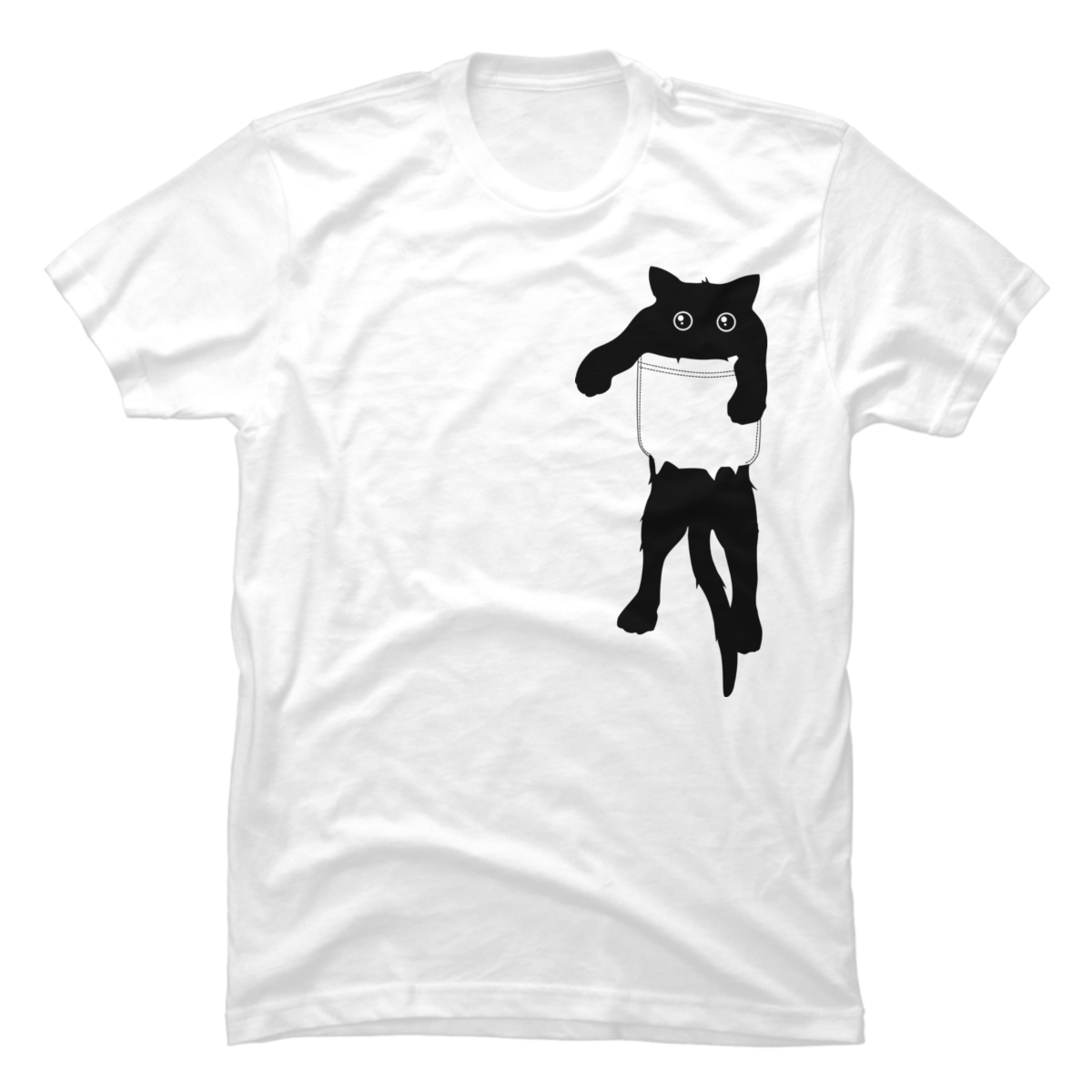 t shirt with cat pocket